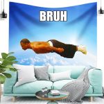 Bruh Wall Tapestry Meme