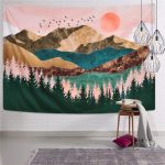 Wall Tapestry Japanese Mountain