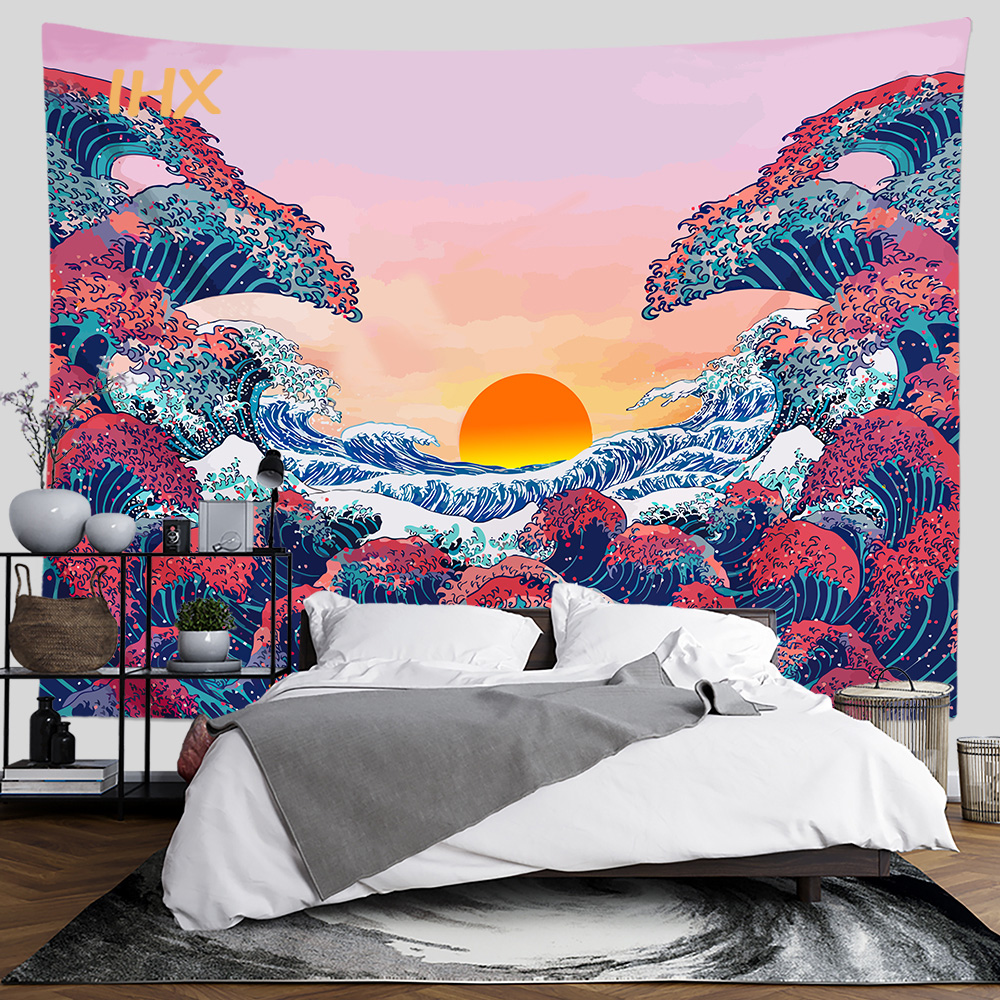 mainimage2Mont-Fuji-tapisserie-Kawaii-chambre-d-cor-tenture-murale-tapisserie-japon-Kanagawa-grande-vague-chambre-dortoir Japanese Wave Wall Tapestry