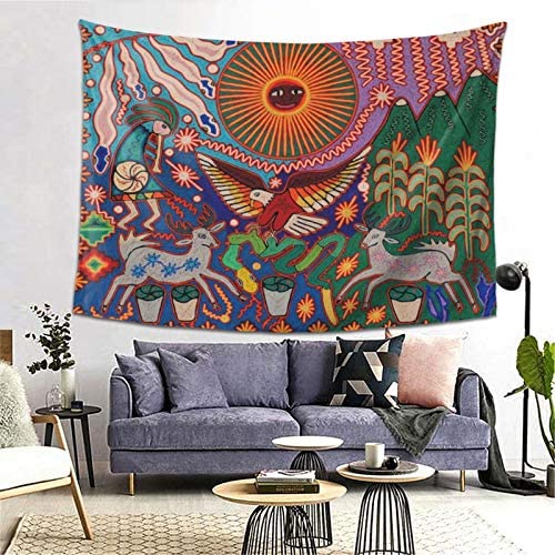 mainimage2Tapisserie-murale-Oaxaca-Tribal-d-coration-pour-chambre-coucher-salon-style-boh-me Mexican Tapestry Wall Hanging