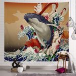 Wall Tapestry Japanese Animals