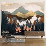 Mountain And Forest Tapestry Wall Hanging