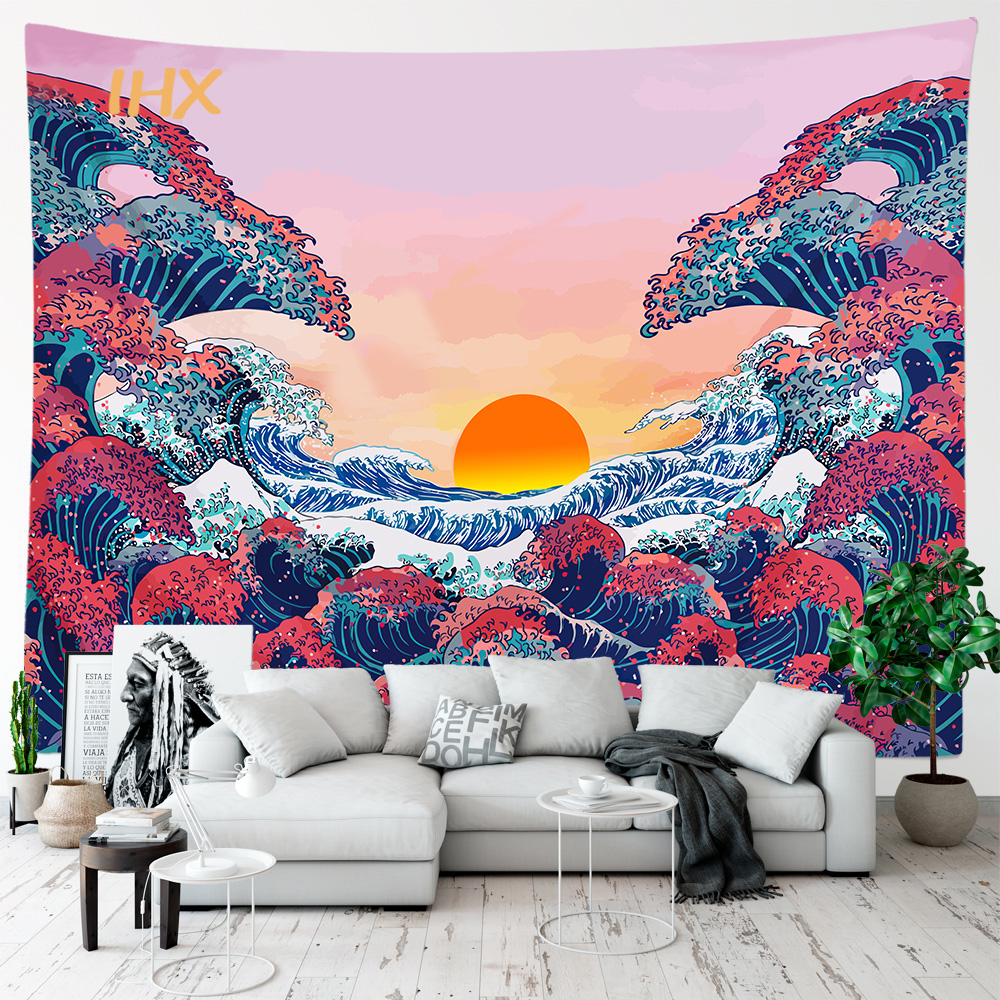 variantimage2Mont-Fuji-tapisserie-Kawaii-chambre-d-cor-tenture-murale-tapisserie-japon-Kanagawa-grande-vague-chambre-dortoir Japanese Wave Wall Tapestry