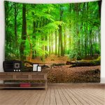 Peaceful Forest Tapestry Wall Hanging