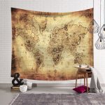 Vintage Map Tapestry Wall Decor